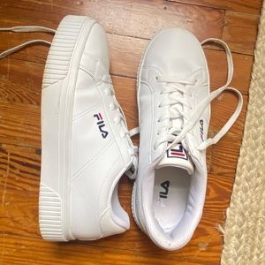 FILA white leather sneakers size 9